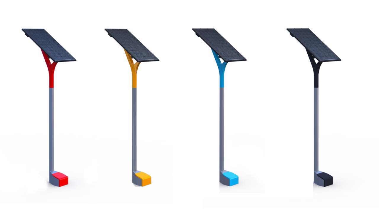 Die Solarsäule ist in verschiedenen Farben erhältlich, fragen Sie uns nach den Möglichkeiten