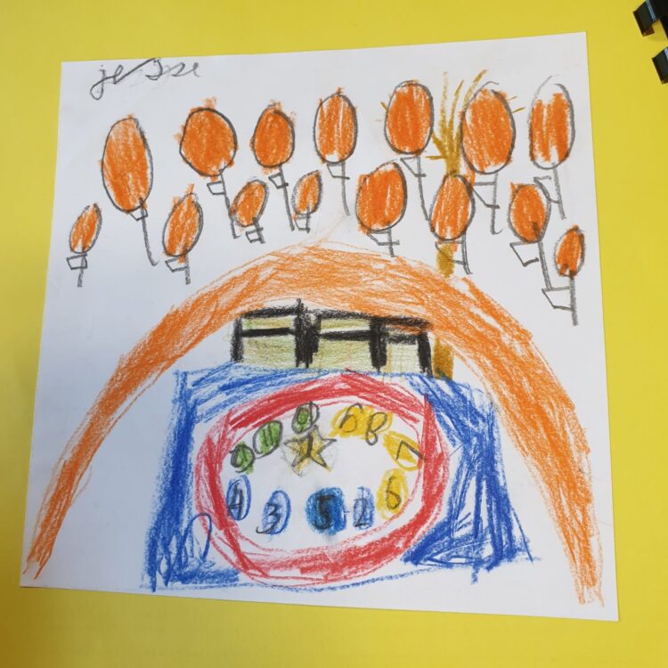 Zeichnung von einem der Schüler