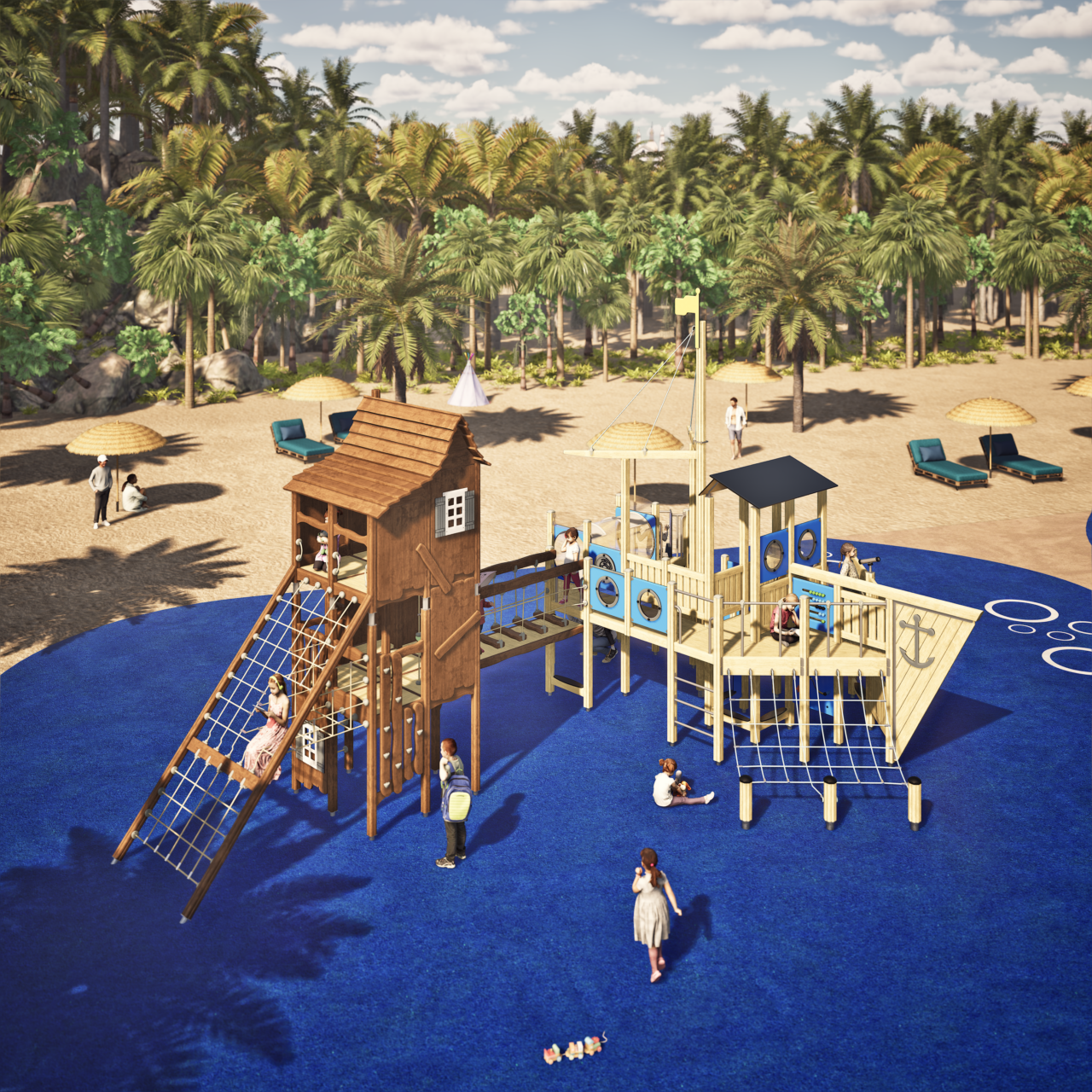 Spielschiff mit Hafen – der zentrale Anlaufpunkt für Crew