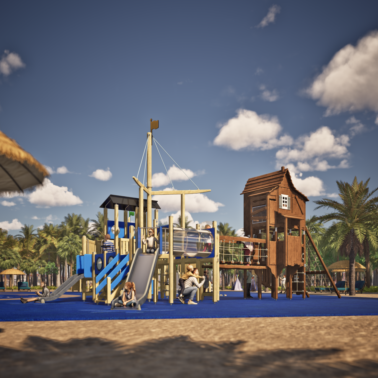 Spielschiff mit Hafen – der zentrale Anlaufpunkt für Crew